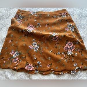 Francesca’s Corduroy Floral Skirt-NWT!